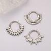 ASTM F136 Titanium with CZ Hinged Nose Ring 16G Septum Clicker Piercing Septum Daith Helix Tragus Earrings New Body Jewelry