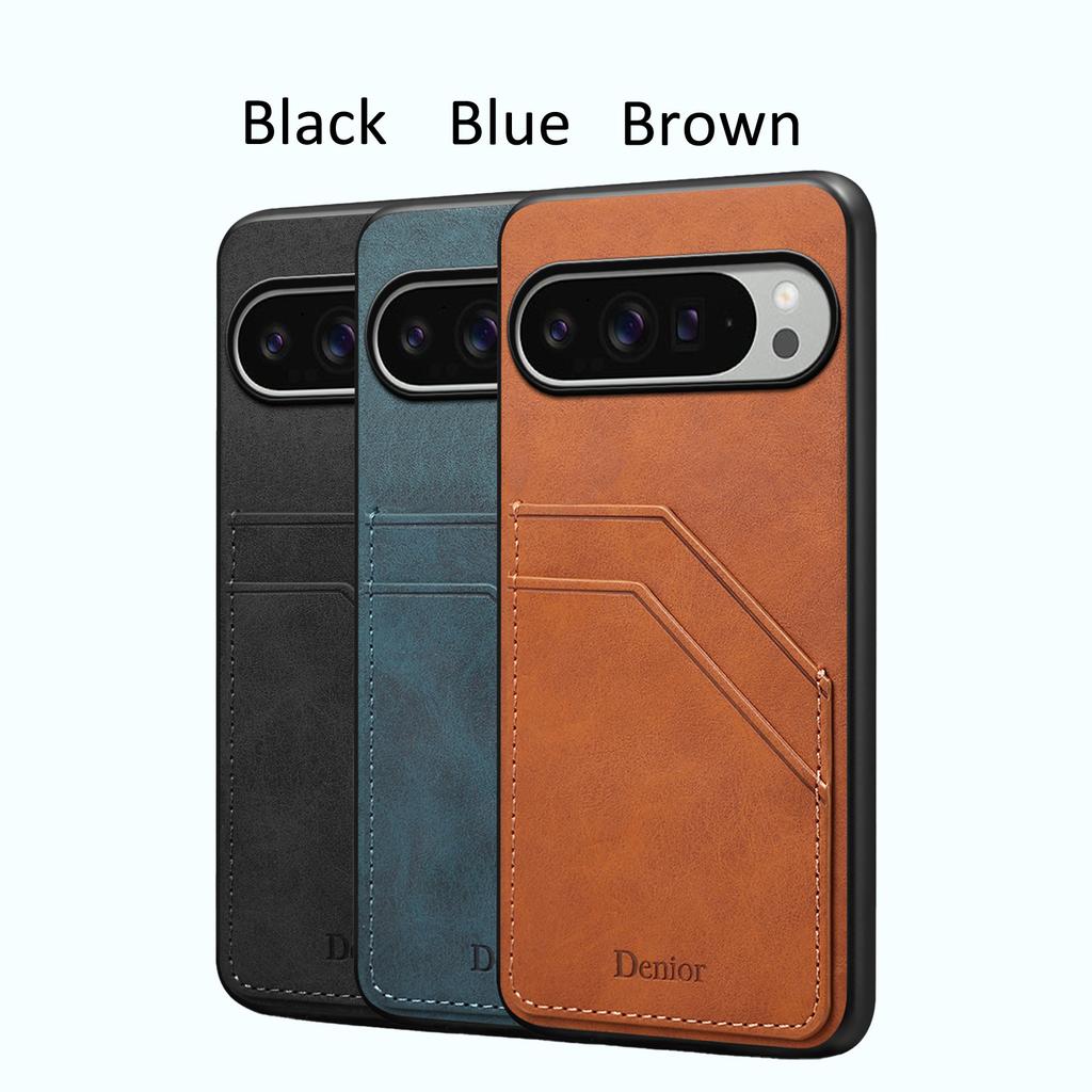 EUCAGR For Google Pixel 10 10 Pro XL Pixel10Pro Luxury Retro Wallet Phone Case Card Holder PU Leather Back Cover