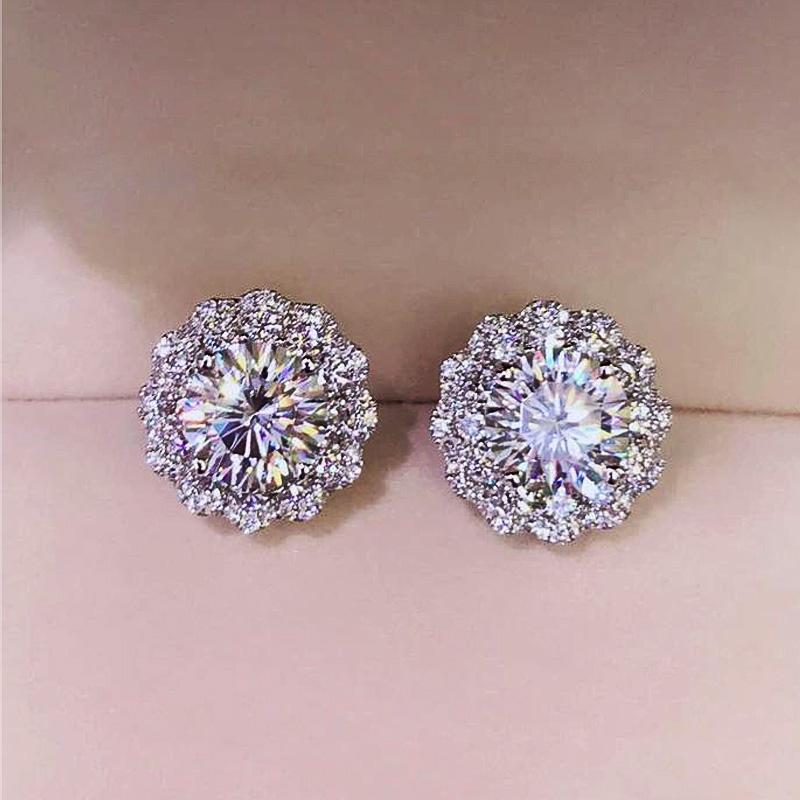 Gorgeous Cubic Zirconia Stud Earrings High Quality Wedding Accessories for Women Fancy Bridal Earrings Fashion Jewelry