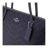 Coach Fiona beschichtetes Canvas und Glattleder Umhängetasche Mittel Damen Marineblau CW396-SBLNV