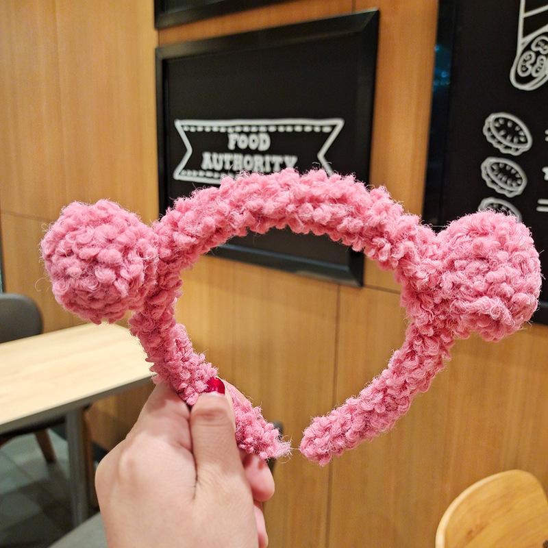 Autumn and Winter New Cute Plush Warm Bear Ear Band