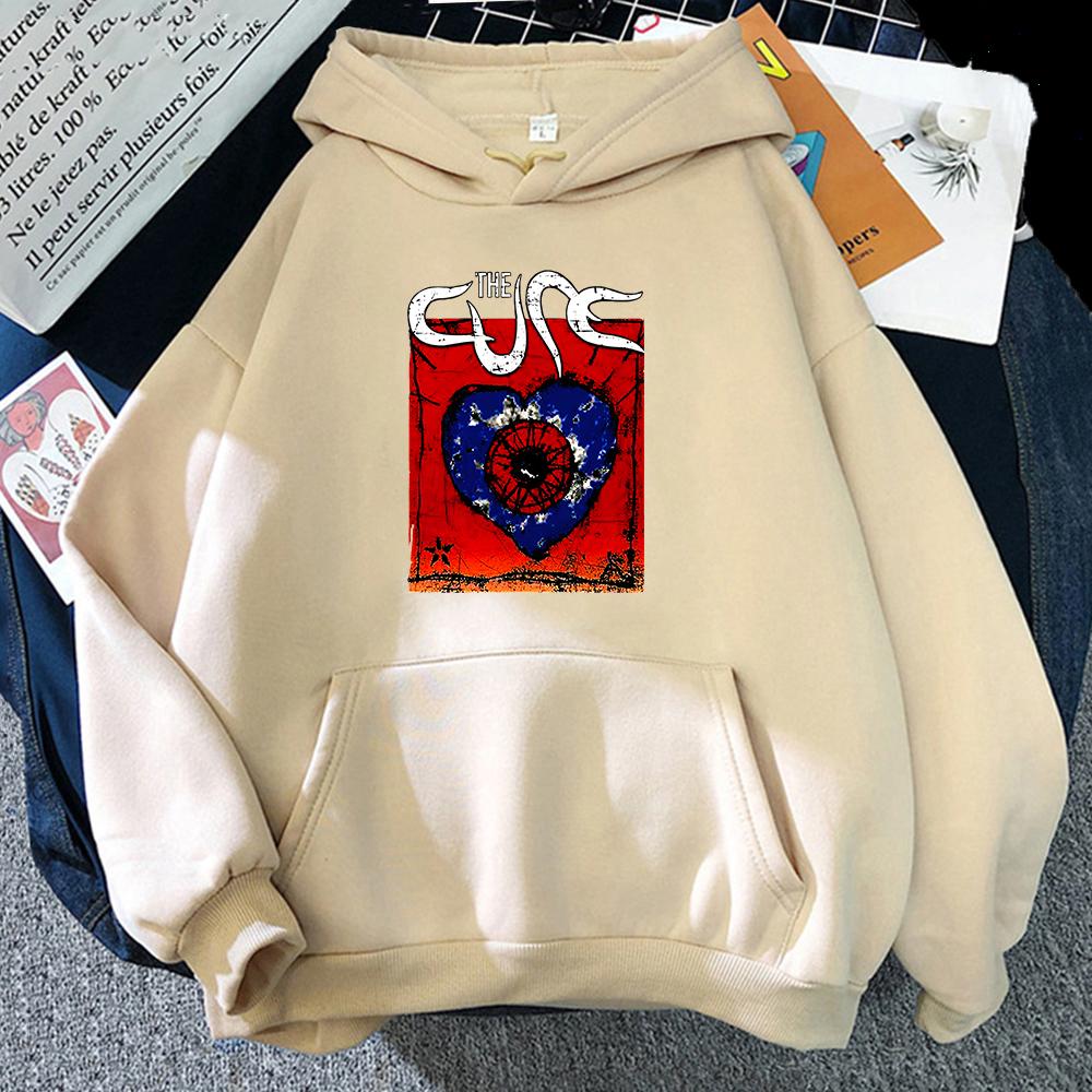 The Cure Music Band Heavy Unisex mikiny s kapucí unisex ležérní dlouhý rukáv kreslené mikiny hip hop gotický styl streetwear unisex mikina s kapucí