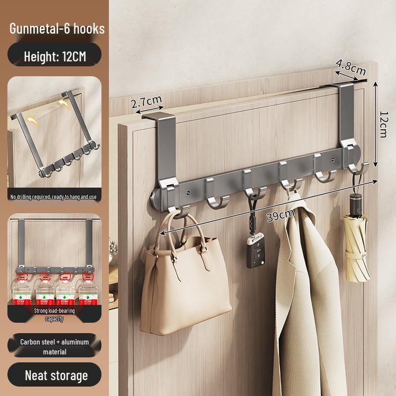 Silent Adhesive Wall-Mounted Clothes Hanger Hook for Bedroom Doors