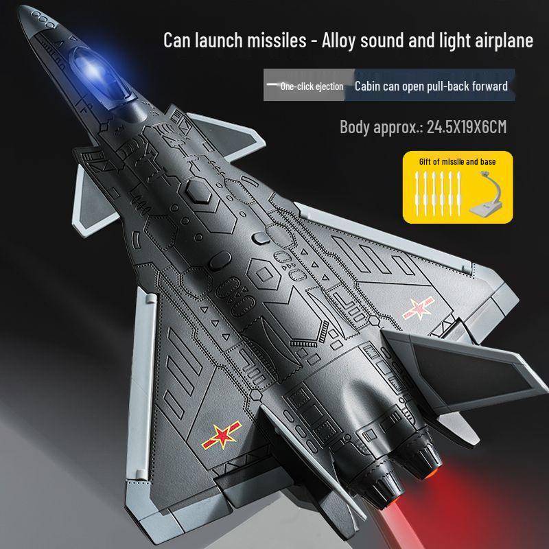 Stealth Fighter J-20 Alloy Airplane Model J-3 Boys Toy