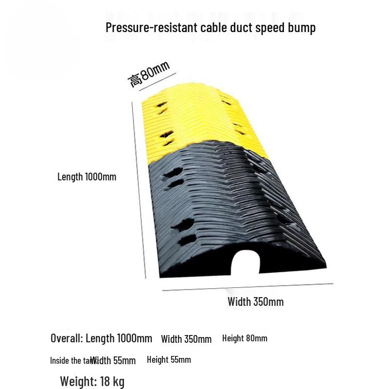 

Brangdy Heavy-Duty Rubber Cable Protector Ramp