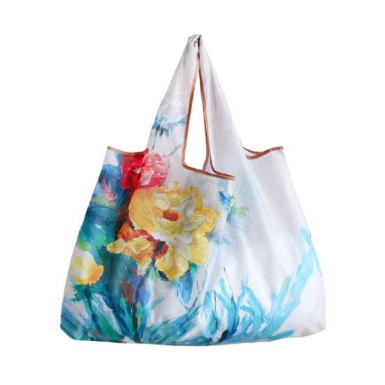 

Shopping Bag Reusable Foldable Polyester Tote with Reinforced Stitching Compact Storage Bag for Fruits Vegetables F