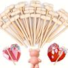 60pcs Mini Wooden Hammers Small Wooden Mallets for Breakable Chocolate Handcrafted Tool for Breakable Heart Crafts & Party Games