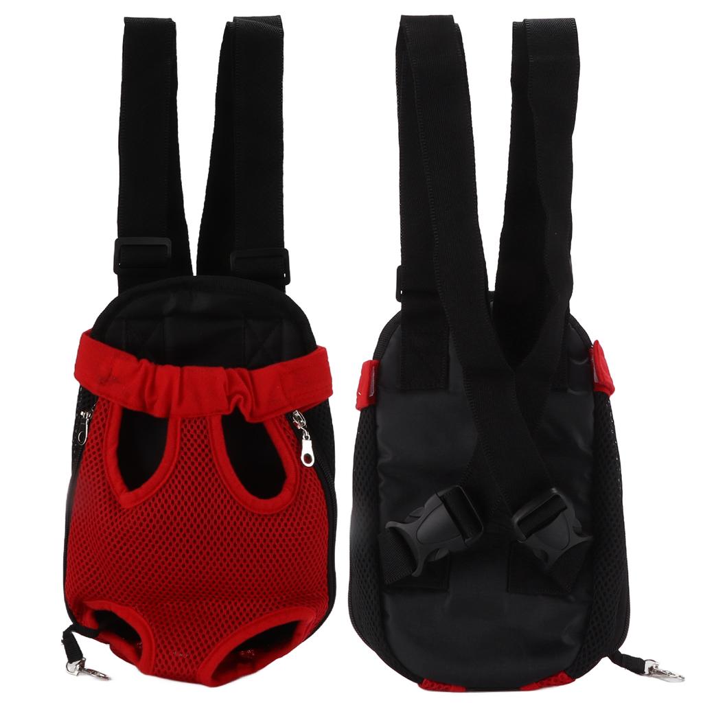 Sac à dos de poitrine pour animal de compagnie Respirant Portable Sac à dos de transport pour animal de compagnie avant Chat Chien pour Randonnée Voyage Vélo Moto