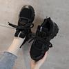 Fashion 8CM New Genuine Leather Summer Hollow Air Mesh Platform Wedge Chunky Sneakers New 2025 Autumn Spring Fashion Casual Shoes