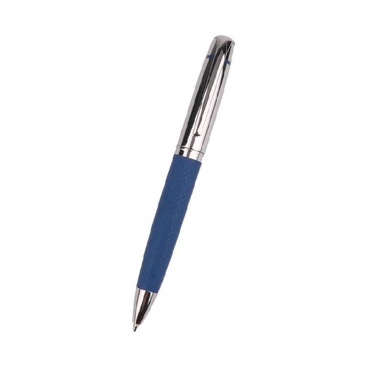 Twist Ballpoint Pen Metal PU Leather Ballpoint Pen Twist Action Ballpoint Pen 1.0mm Tip For Writing Journaling Noting