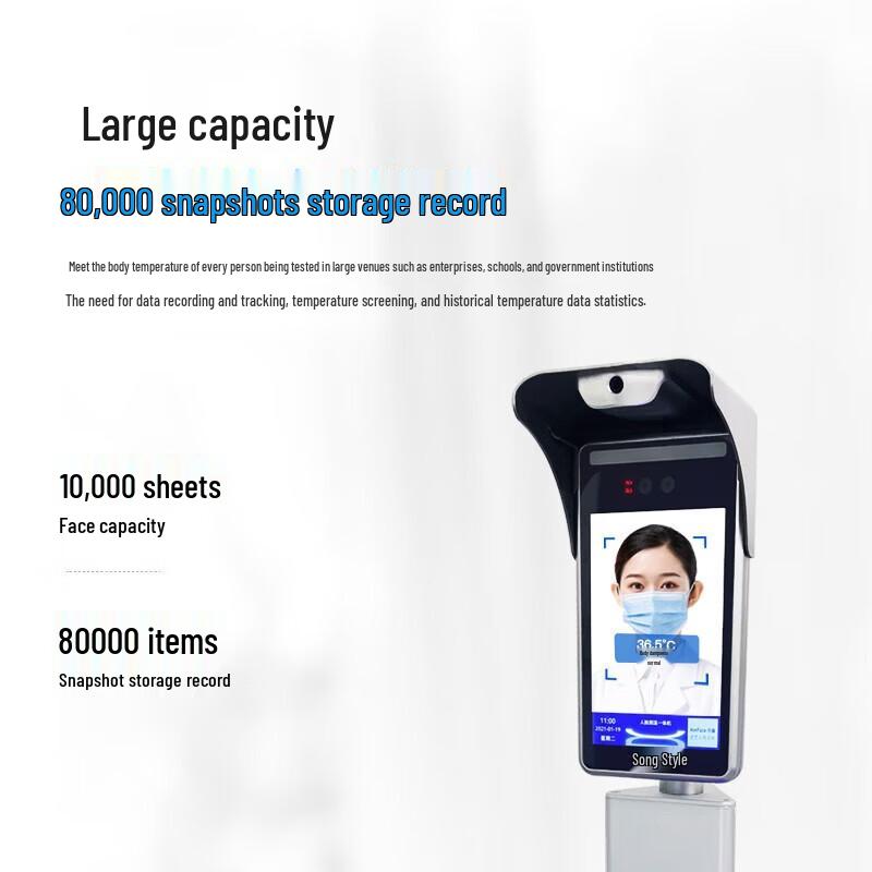 GEPAD CW-160 AI Facial Recognition Temperature Screening & Access Control System CN Plug (adapter Included)