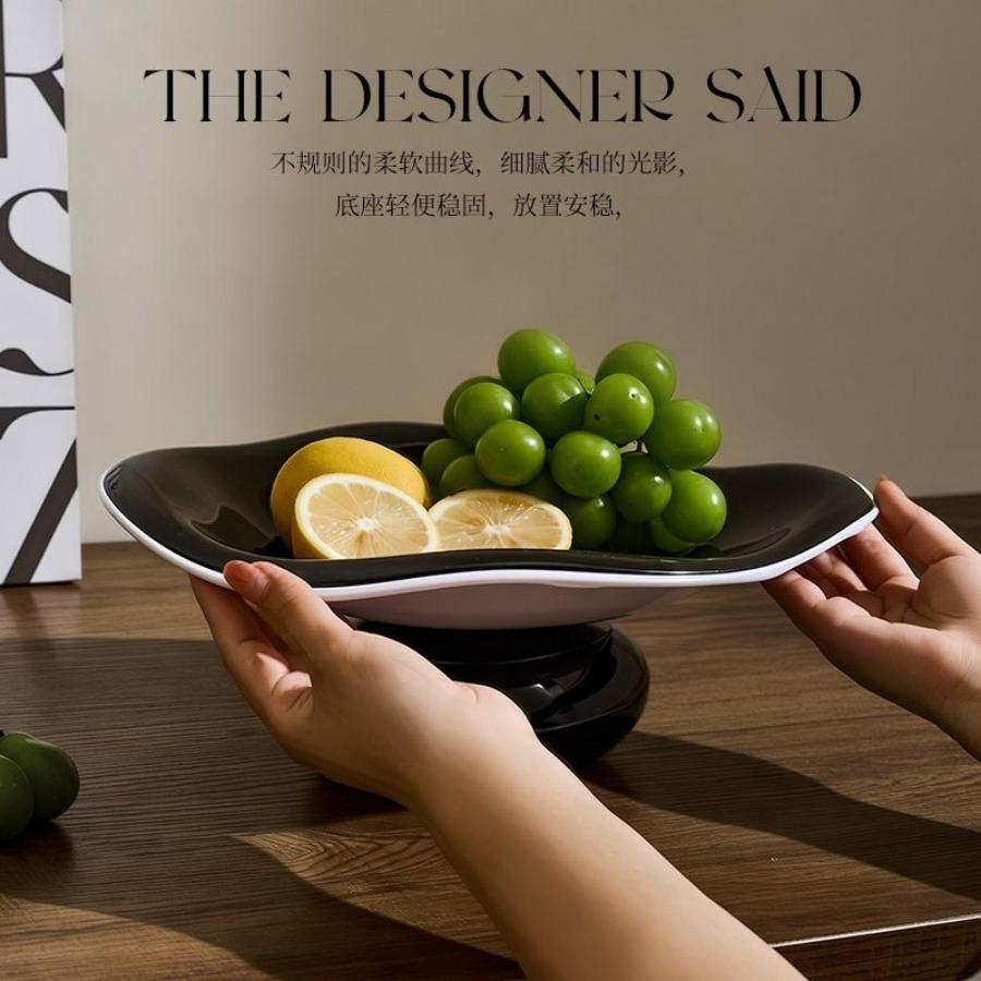 Kitchen Tray Plastic Fruit Bowl Draining Rack Coffee Table Display of Snacks Candy Nuts Home Decor Gifts Storage Accessories