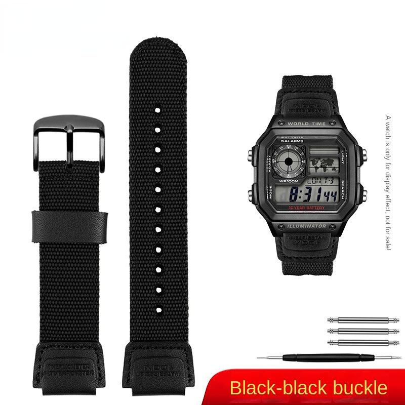 

Nylon strap 18mm For Casio A1200 AE1300 A158 A159 F91W/F84/W735 AQ-S800 AEQ-110 W-218H watchband Men Sport Wrist band Bracelet 18mm