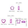 Pack of 100 Waterproof Loose Spacer Bead Acrylic Heart/Flower/Butterfly Shaped Beads Creative Jewelry Accessories