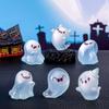 10pcs Ghost Doll Toy Mini Luminous Ornament DIY Halloween Ornament  Lawn Yard Garden