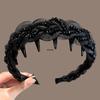 2025 Hoher Krone Schwarzes Netz Strass Stirnband - Feminines Luxus Haaraccessoire