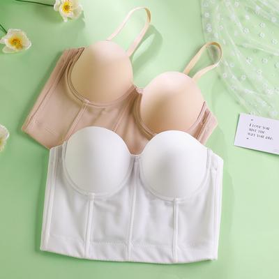 Nieuwe Franse Slim Fit V-Hals Strapless BH's Sexy Strapless BH Met Ondergoed Vulling Cup Lingerie Voor Vrouwen