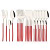Rainbow 18/10 Stainless Steel Dinnerware Set Kitchen Flatware Tableware Sets Knife Fork Spoon Tea Spoon Cutlery Set Service for 6