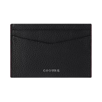 Card Genuine Shrink Calf Comes with Gift Black [COGURE] Holder, Leather, Leather, Slim, Unisex, Box, COPCC15,