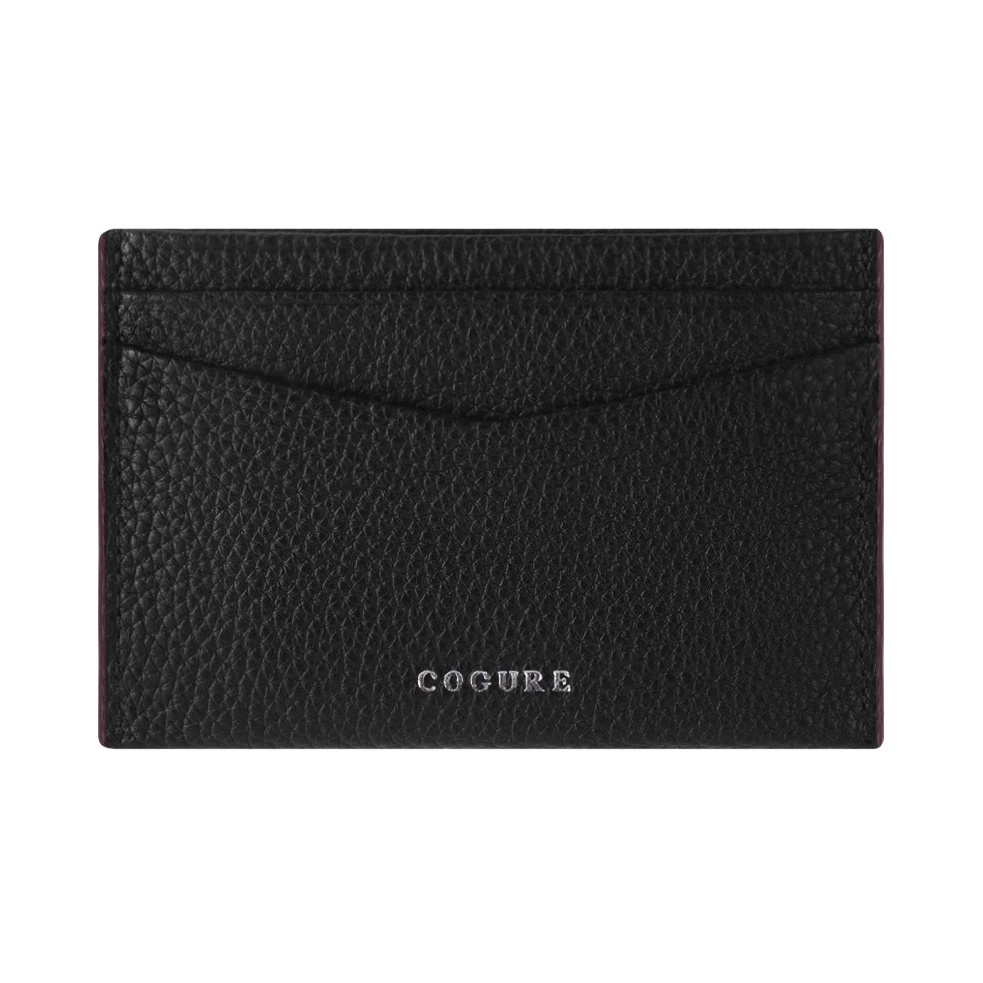 

Картка Натуральна Теляча Шкіра з Ефектом Усадки Поставляється з Подарунковим Чорним [COGURE] Холдером, Шкіра, Шкіра, Тонкий, Унісекс, Коробка, COPCC15, чорний