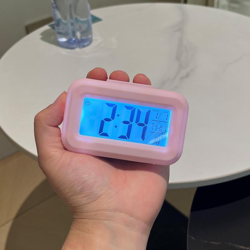 Mini Digital Alarm Clock LED Backlight Snooze Timer Multifunction Desktop Clock For Kids Students Kitchen Time Management Tool