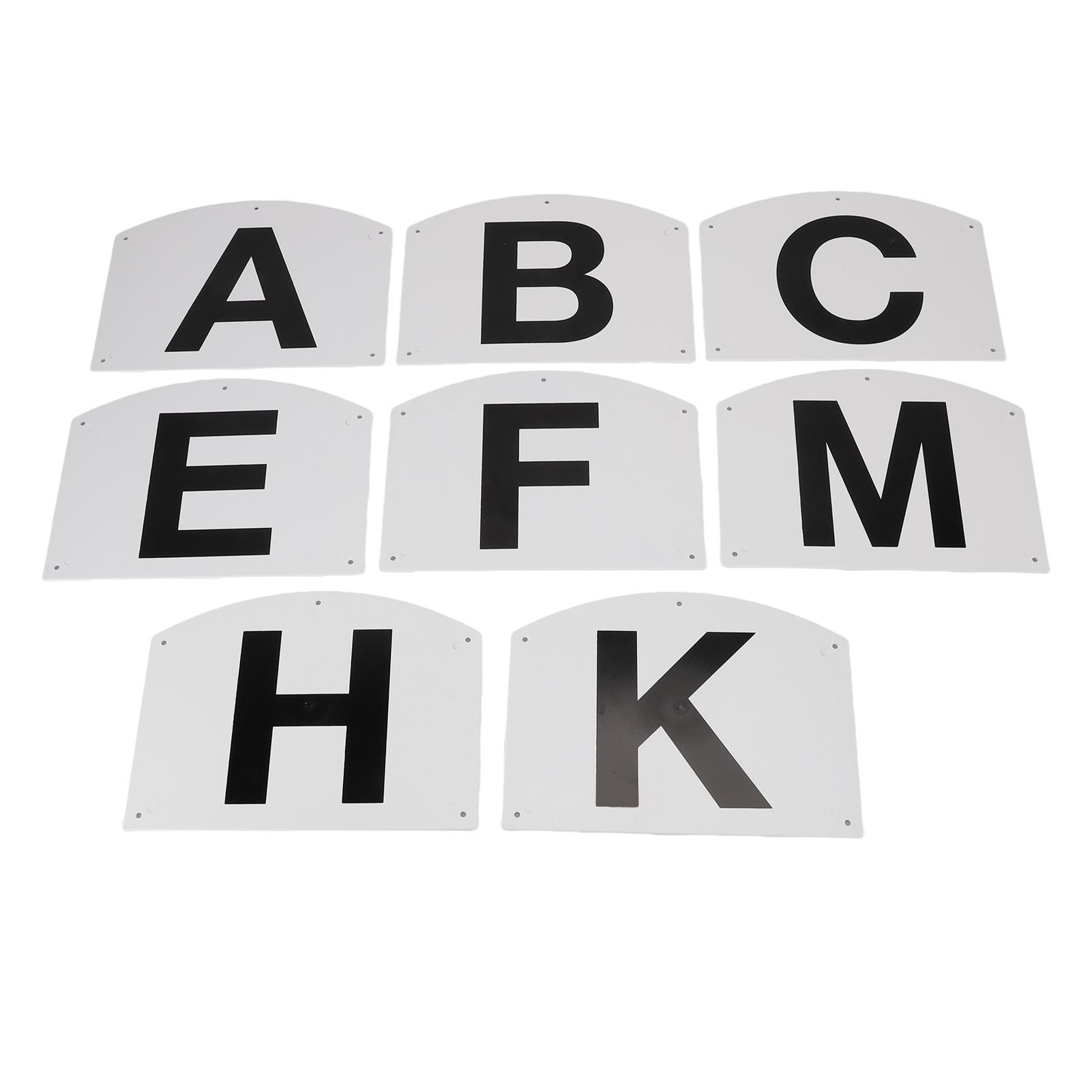 

8 шт. Выездковые буквы Настенное крепление Выездковые маркеры для конных спортсменов Мероприятия включают буквы A B C E H K F M