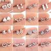 Minimalist Woman Fashion Earrings Small Stainless Steel Love Heart Studs Earrings 2021 Korean Jewelry Girlfriend Valentine Gifts