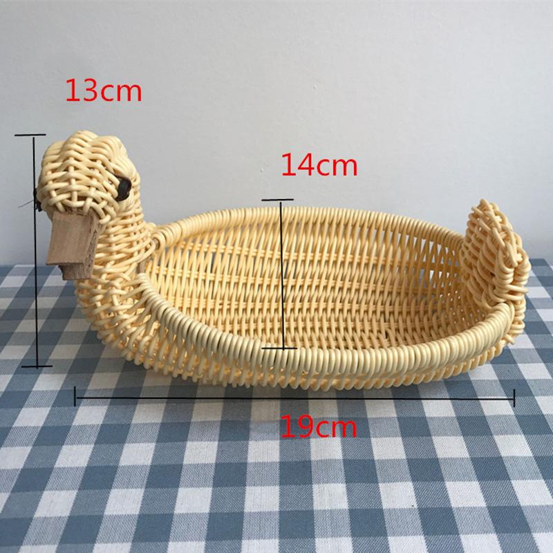 

Simulated Animal Imitation Rattan Woven Storage Basket Household Storage Decoration Decoration Fruit Toy Basket Handmade Crafts