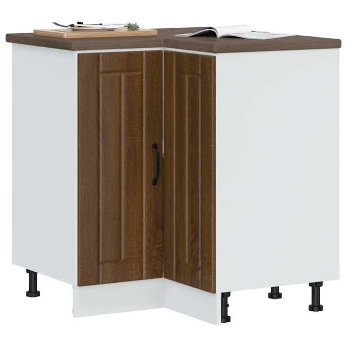 VidaXL Lucca Corner Kitchen Cabinet Brown Oak Engineered Wood, Corner Cabinet, Corner Sink Unit,, Furniture 853754