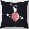 Cartoon Humor Astronaut Print Square Pillowcase Home Decor Car Sofa Cushion Cover