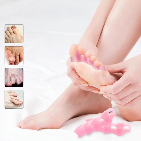 2Pcs Toe Separators for Overlapping Toes Soft Silicone Bunion Corrector for Men Women Reusable Ergonomic Spacer for Foot Alignment Hallux