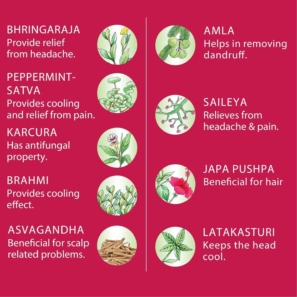 Navratna Cool Massage Oil For Rejuvenation Relaxing Herbal Body Liquid Hair Care Solution For Stress Relief 500 Ml X Pack Of 2
