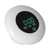 LED Digital Alarm Clock Mirror Clock Thermometer Clock 7 Color Electronic Clock for Bedroom Office