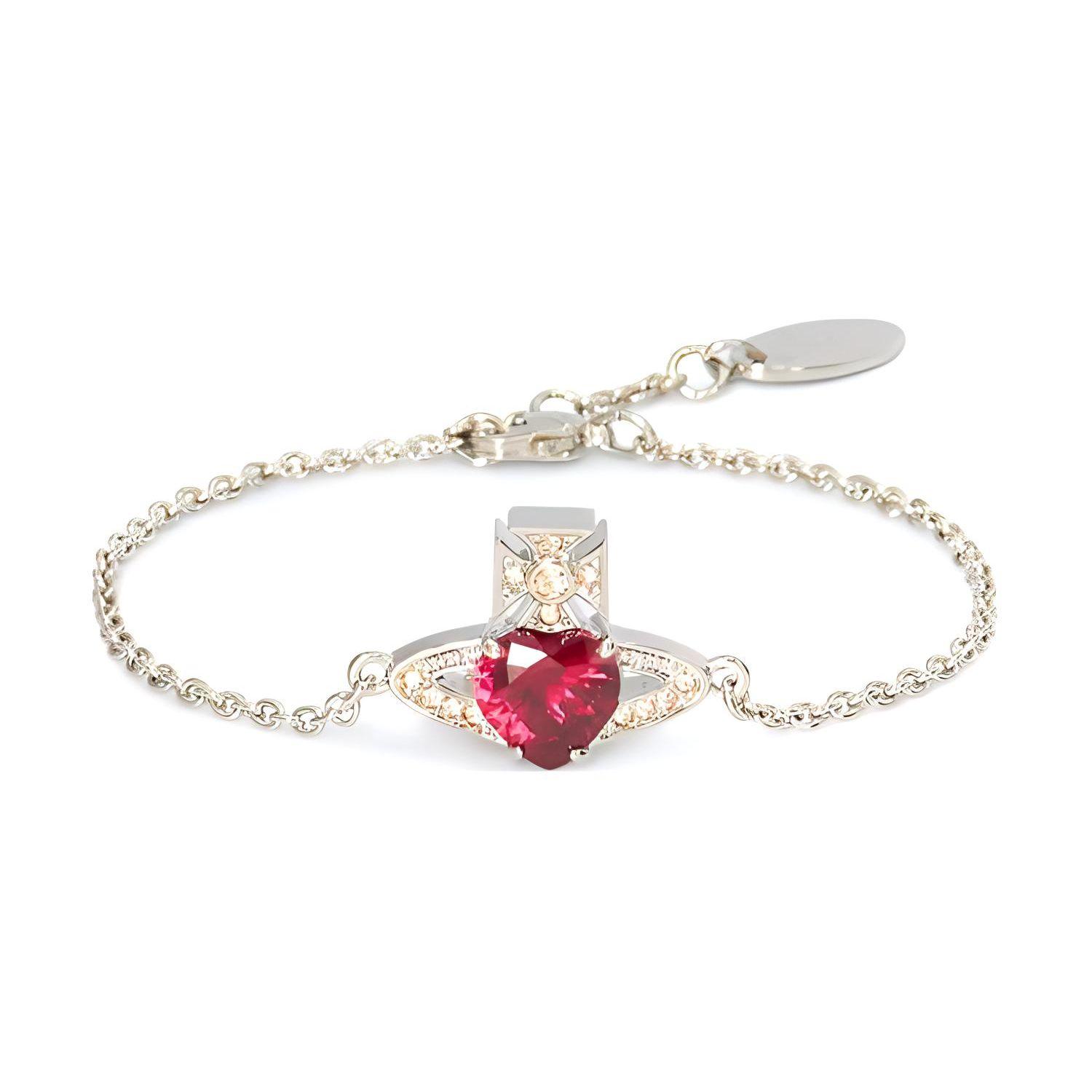 Vivienne Westwood Logo Design Brass Bracelet Women bracelets Silver 6102020Q02P274P274 F,Silver