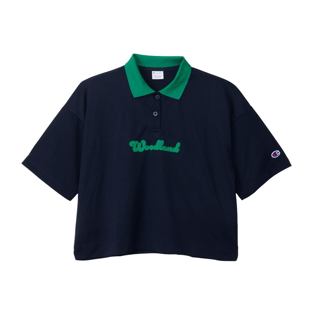 Champion Casual Polo Dark Relax UV Heat Quick Graphic Garment Wash Women's Shirt, Navy, CW-B318, 100% Cotton, Fit, Protection, Shielding, Drying,