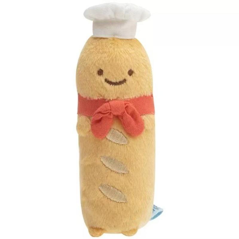 Schattige Sumikko Gurashi Baguette Brood Chef Pluche Sleutelhanger Hoek Bio Auto Hangers Bureaublad Decoraties Tas Decoratie Meisjes Kind Cadeau beige