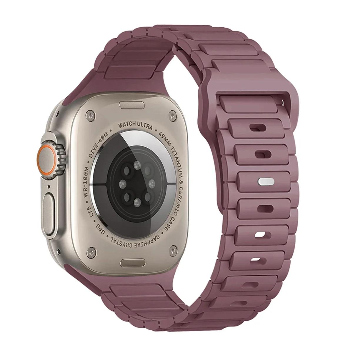 

Силиконовый ремешок для Apple Watch Band Ultra 2 49 мм 45 мм 44 мм 42 мм 41 мм 40 мм Мягкий браслет на запястье Iwatch Series 9 8 7 6 SE 5 4 3 38mm 40mm 41mm