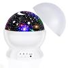 Seven-Color LED Starry Sky Projector Lamp: Small Bedside Night Light with Stars & Moon Atmosphere.