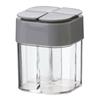 4 In 1 Camping Seasoning Jar with Lid Transparent Spice Dispenser 4 Compartment Outdoor Cooking