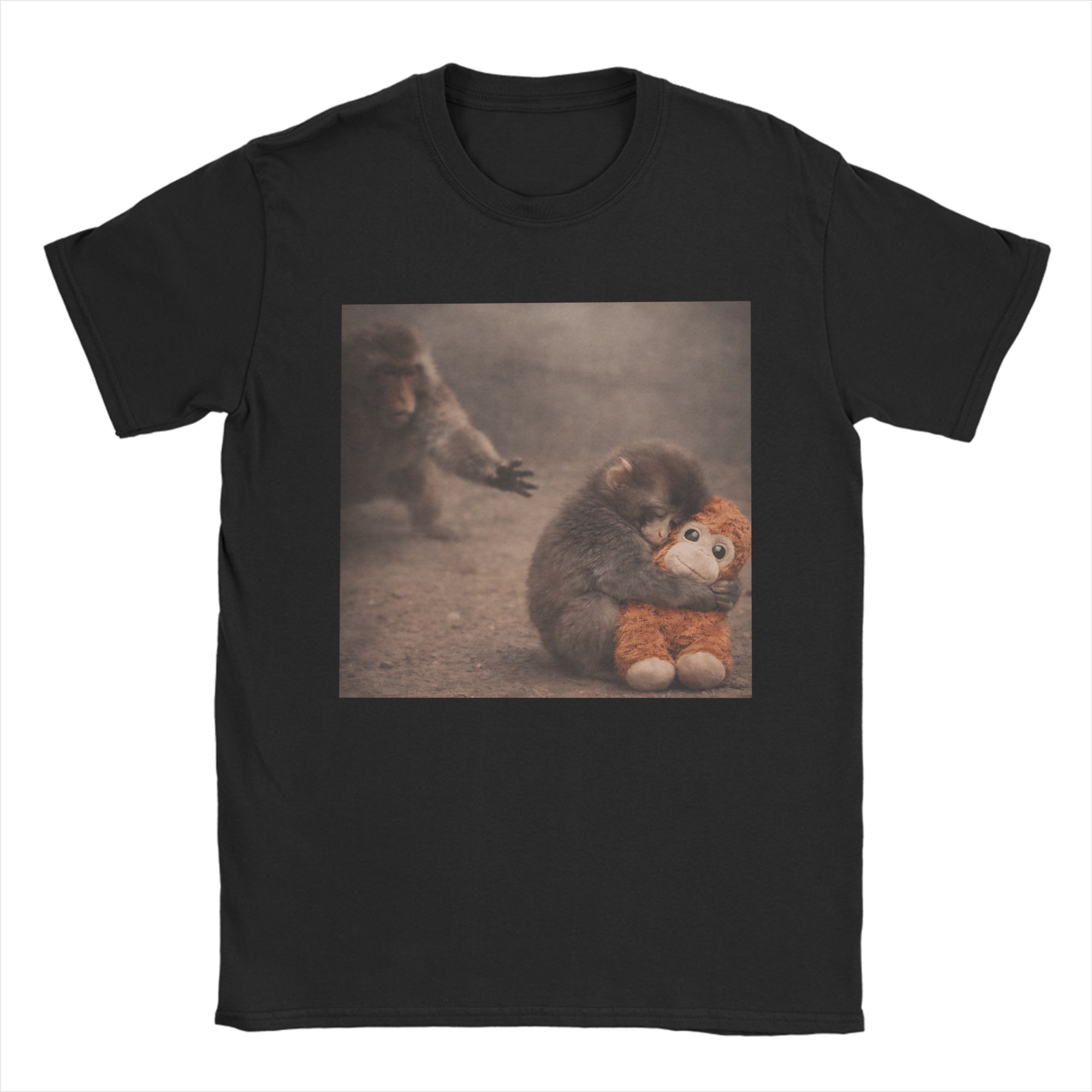 

Boxing Little Monkey T-shirt with Fun Print Pattern - Casual Sports Streetwear for Both Men and Women - Men s Summer Cotton G... S разноцветный
