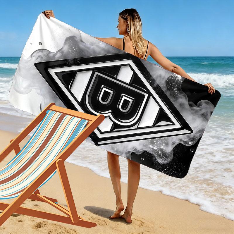 Borussia Monchengladbach Print Beach Towel, Large Soft Quick Dry Towel for Beach Camping Swimming
