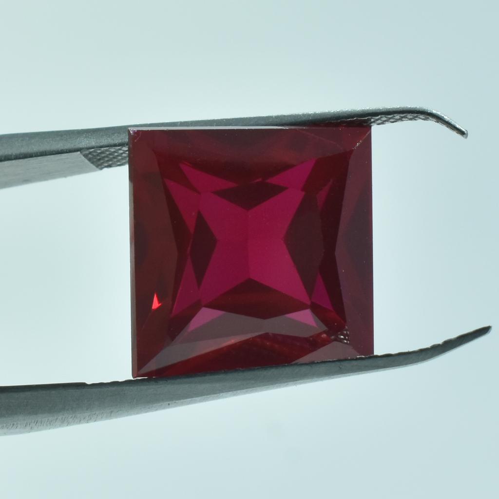 CERTIFIED Natural 18.10 Carat Pigeon Blood Red Ruby Square Shape Loose Gemstone SU-853
