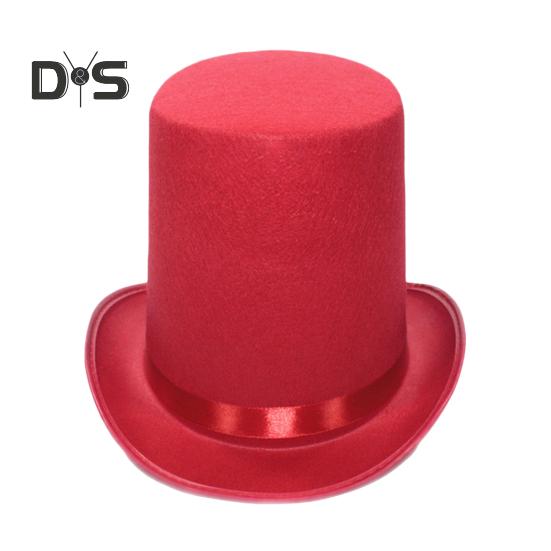 Pălărie înaltă Magician Pălărie înaltă British Black Jazz Topper Pălărie Bărbat și Femeie Curte Gentleman Pălărie plată din pâslă pentru spectacole Joc de rol Crăciun