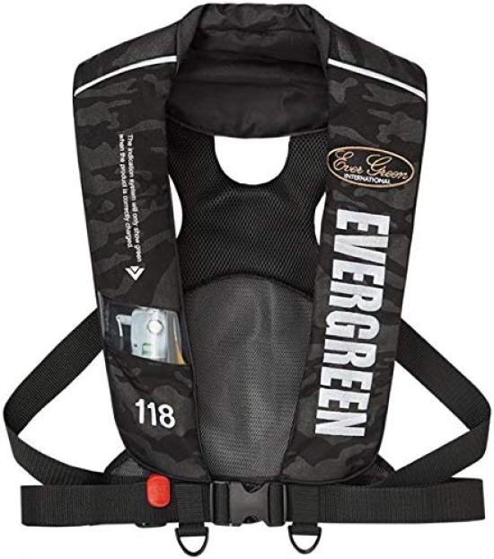 EVERGREEN Inflatable Jacket Type 5 EG Black Camo