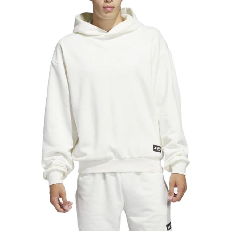 adidas Sweatshirts Men's White Hooded Moderate Regular IC2438
