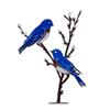 Metal Birds On Branch Desktop Ornament for Indoor Tabletop Dining Room Style A