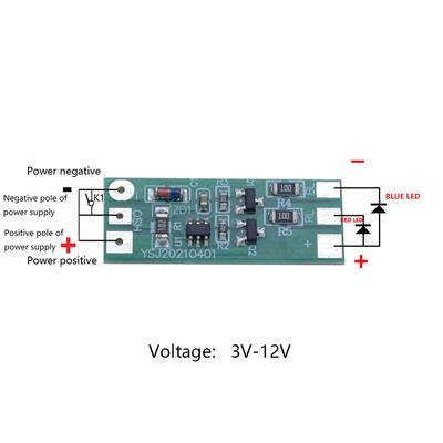 Modul de lumină LED intermitent 3-12V, roșu, albastru, în două culori, intermitent, potrivit pentru modelul de mașină, bicicletă, lumină de siguranță pentru vehicule electrice