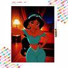 Disney Diamond Painting Kit Jasmine 5D DIY, suitable for beginners and craft lovers, interior space decoration