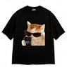 Funny Cat Meme Printed Tshirt Women Men Fashion Summer Oversized Short Sleeved Casual Harajuku Tshirts Tops Casual Clothing