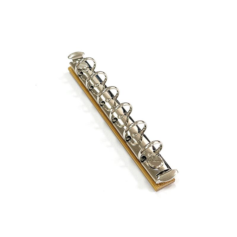A7 Detachable Buckle Loose-leaf Binder Strip with Bamboo Back Panel 6 Holes Metal Ring Binder Clips for Handbook Album Notebook